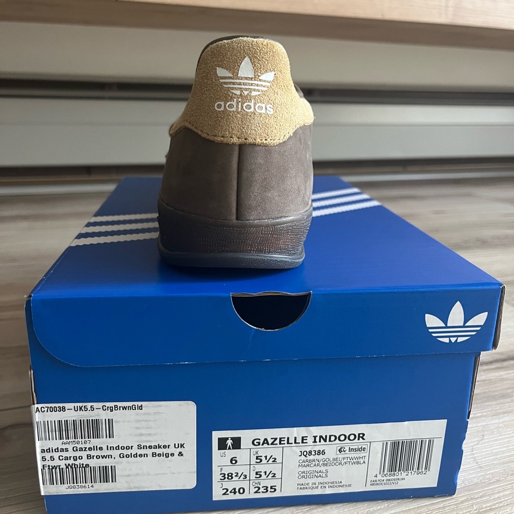 Adidas Gazelle Indoor Brown and Beige Sneakers - Picture 4 of 6